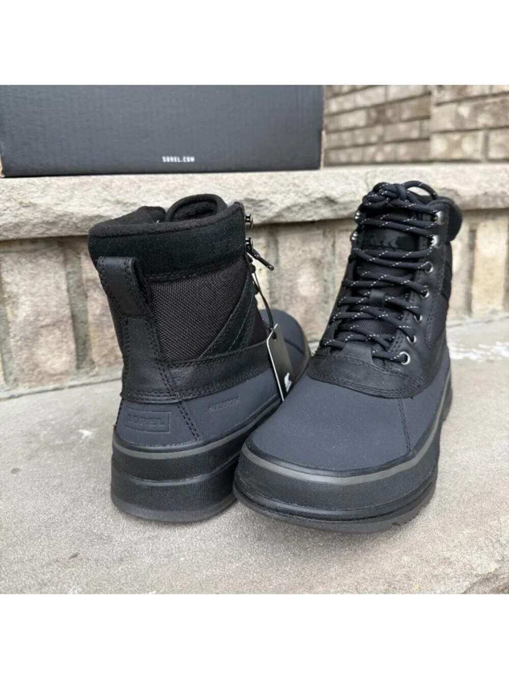 SOREL ANEKENY II HIKER WATERPROOF 9.5 Men's Outdoor Boot Black Gorpcore New